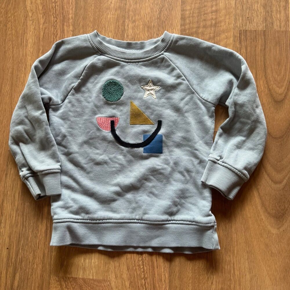 Hanna Andersson geometric shapes face pullover sweater